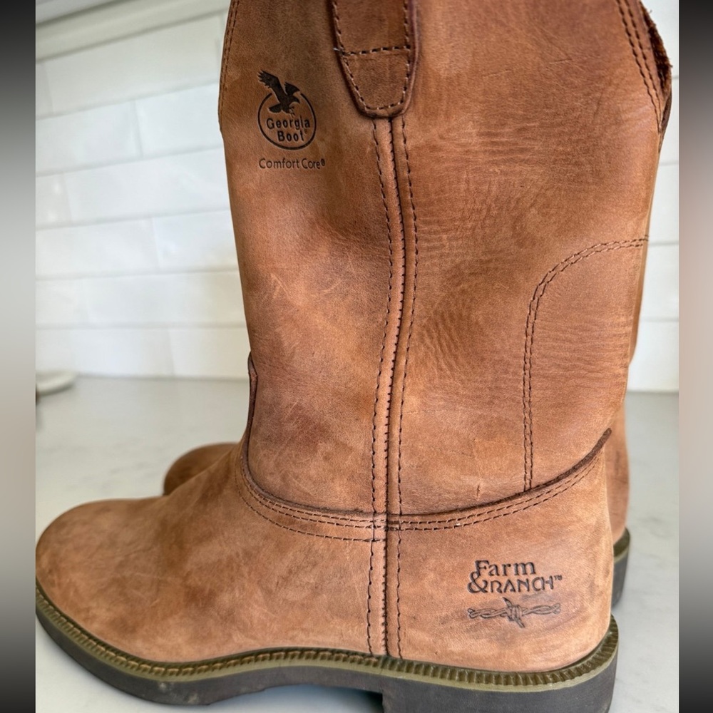 Georgia Boot Farm and Ranch Wellington Work Boot comfort care 8.5 D Men’s
